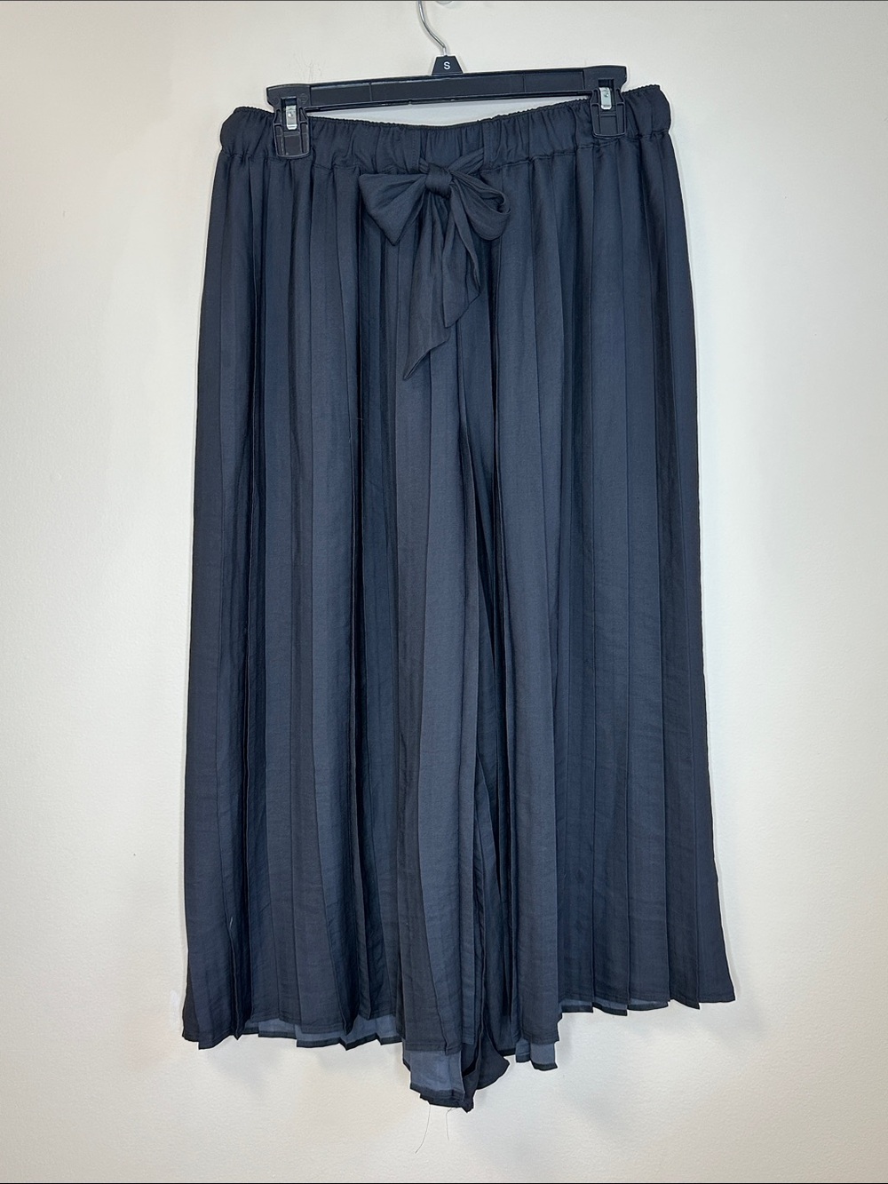 Anthropologie Women's Pleated Cropped Wide Leg Pants with Tie Waist Size XSP